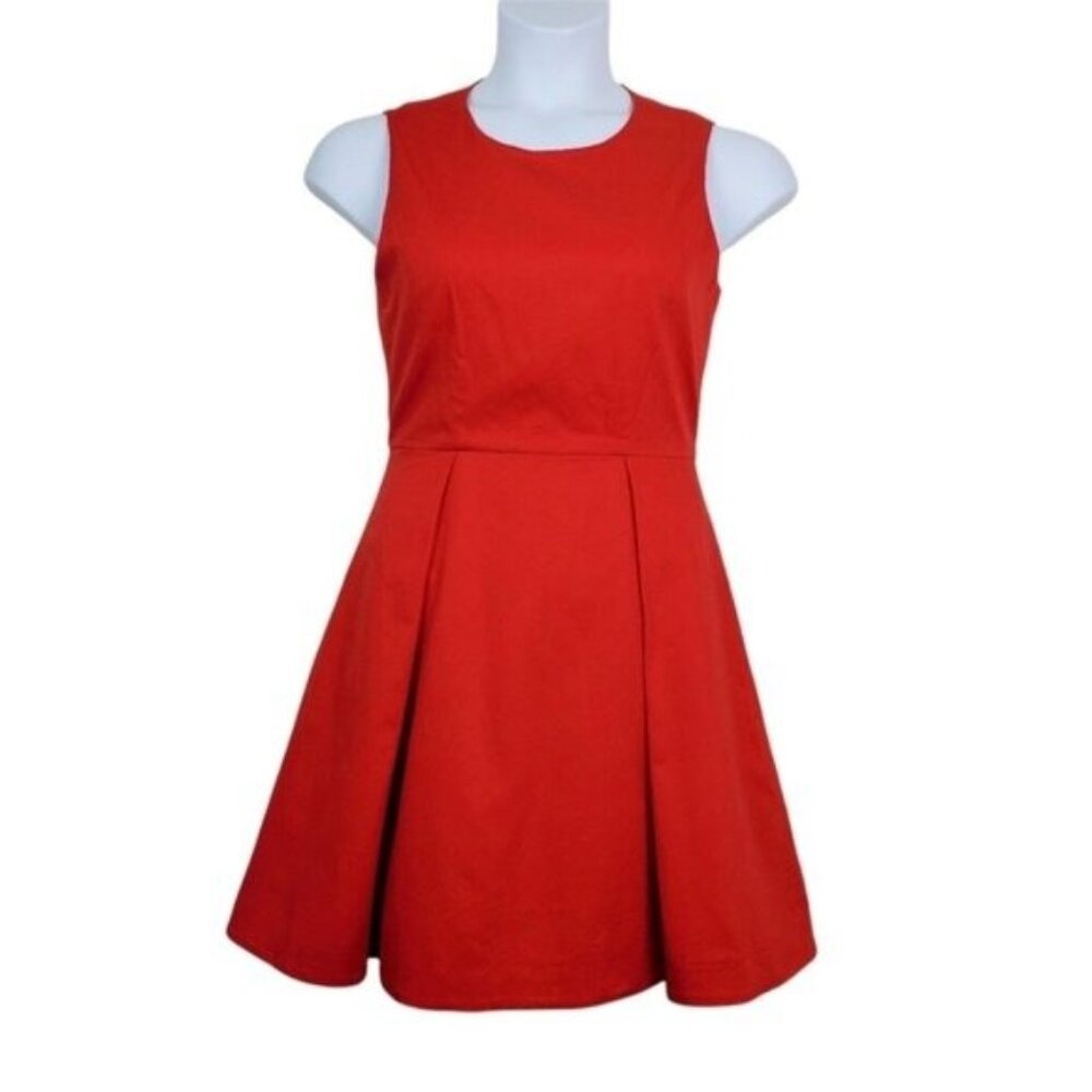 Kate Spade Saturday Womens High Risk Red Pleated Fit & Flare Dress Size 6 NWT